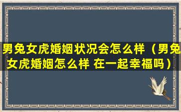 男兔女虎婚姻状况会怎么样（男兔女虎婚姻怎么样 在一起幸福吗）